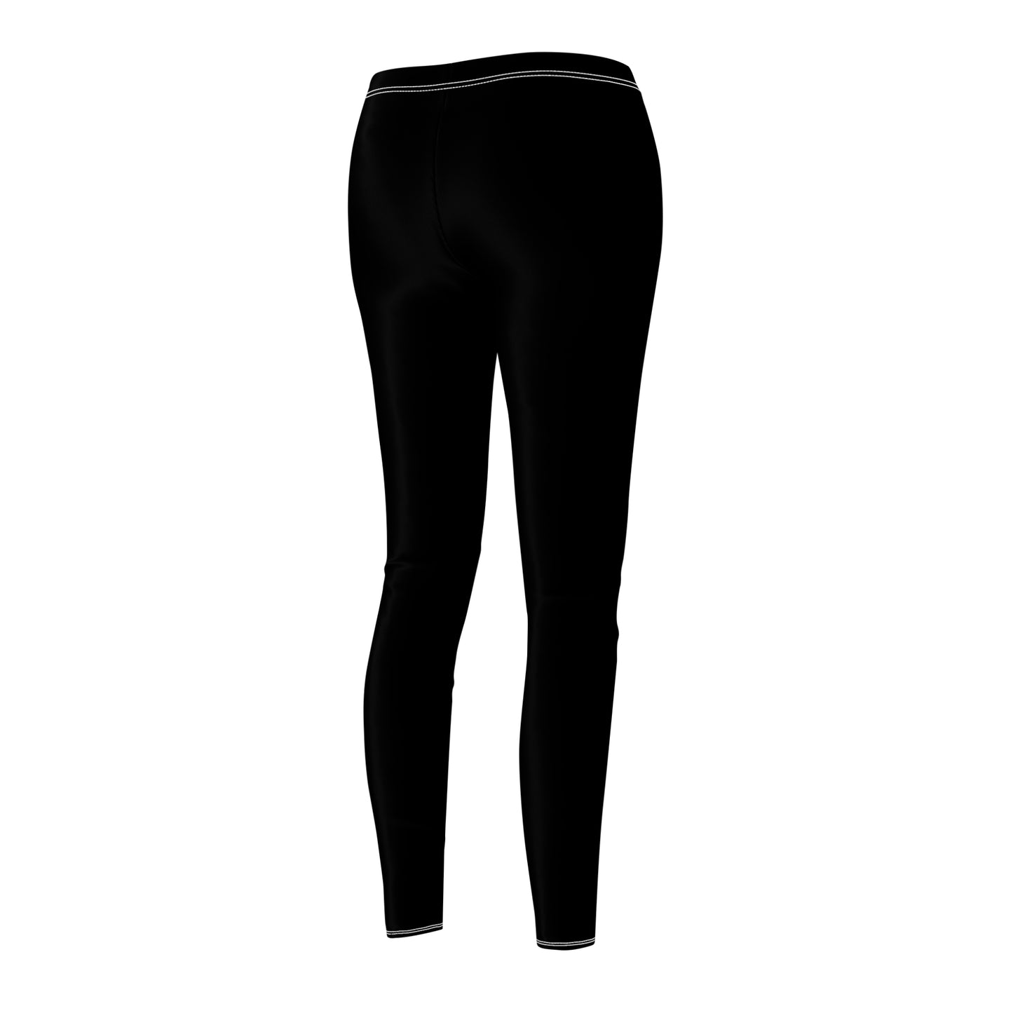 Women's Cut & Sew Casual Black Leggings (AOP)