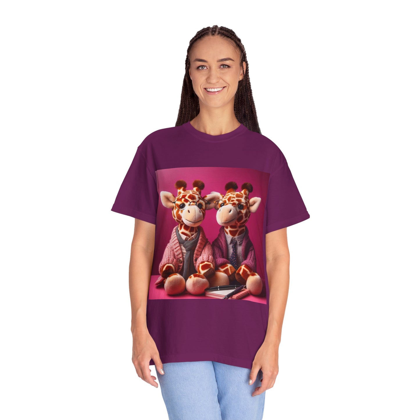 Giraffe Familiy Magenta mode - Unisex T-shirt