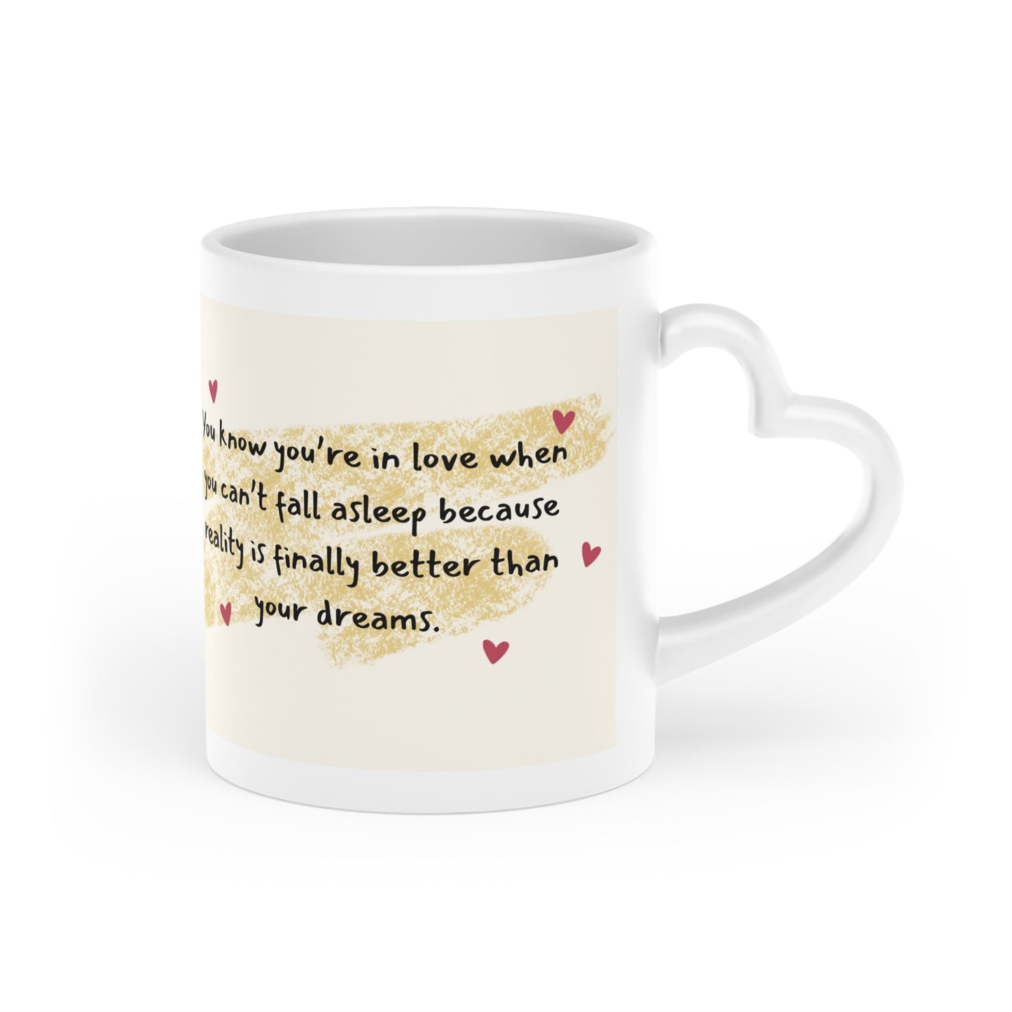 Heart-Shaped Mug -Thanks for your love and support