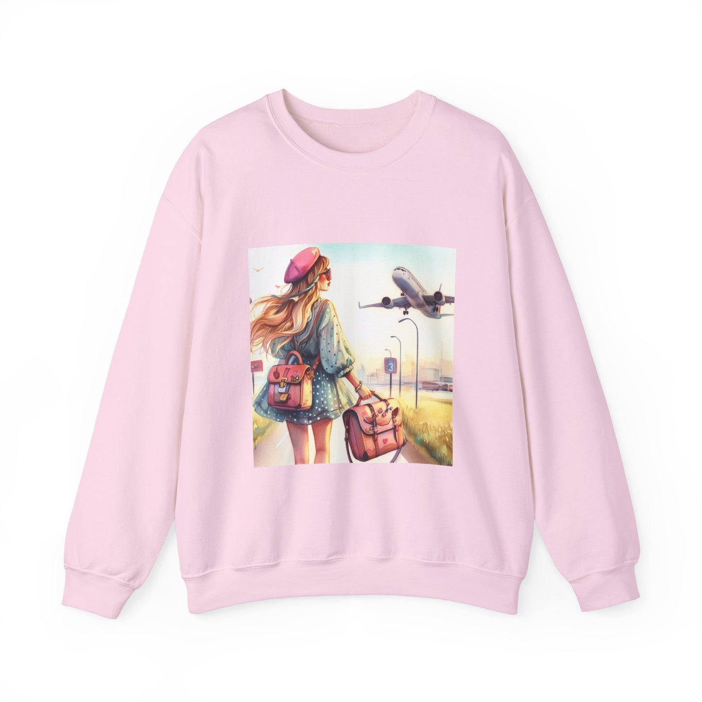 Travel Lover/Girl and Plain - Unisex Heavy Blend™ Crewneck Sweatshirt