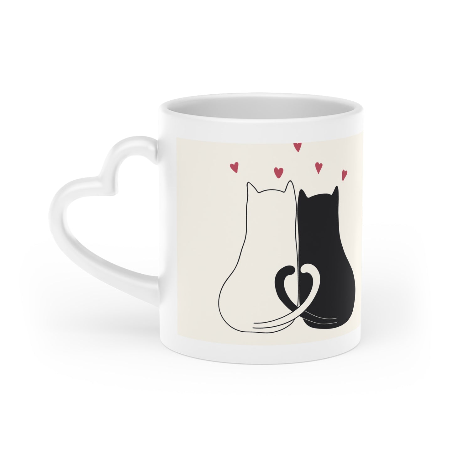 Heart-Shaped Mug -Thanks for your love and support