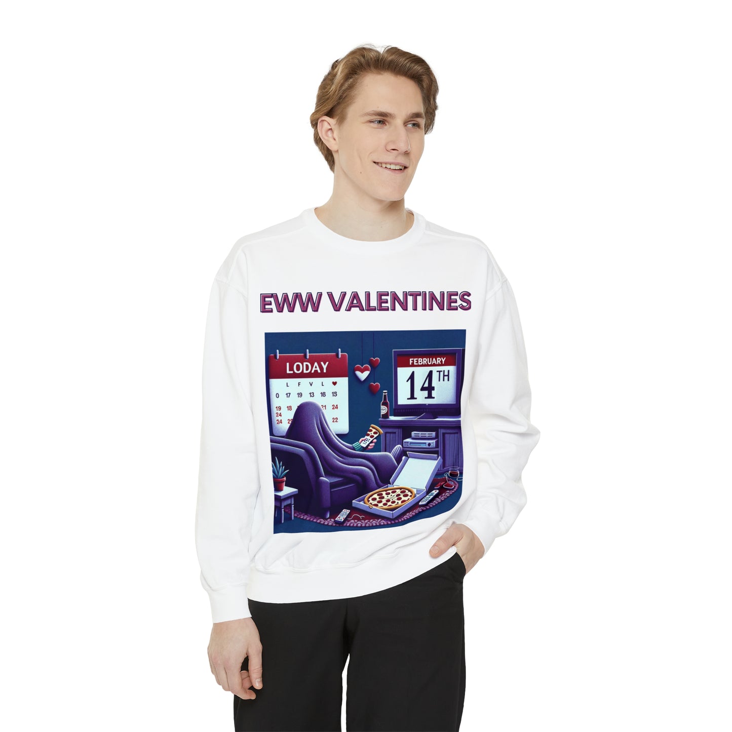 EWW Valentines - Unisex Garment-Dyed Sweatshirt