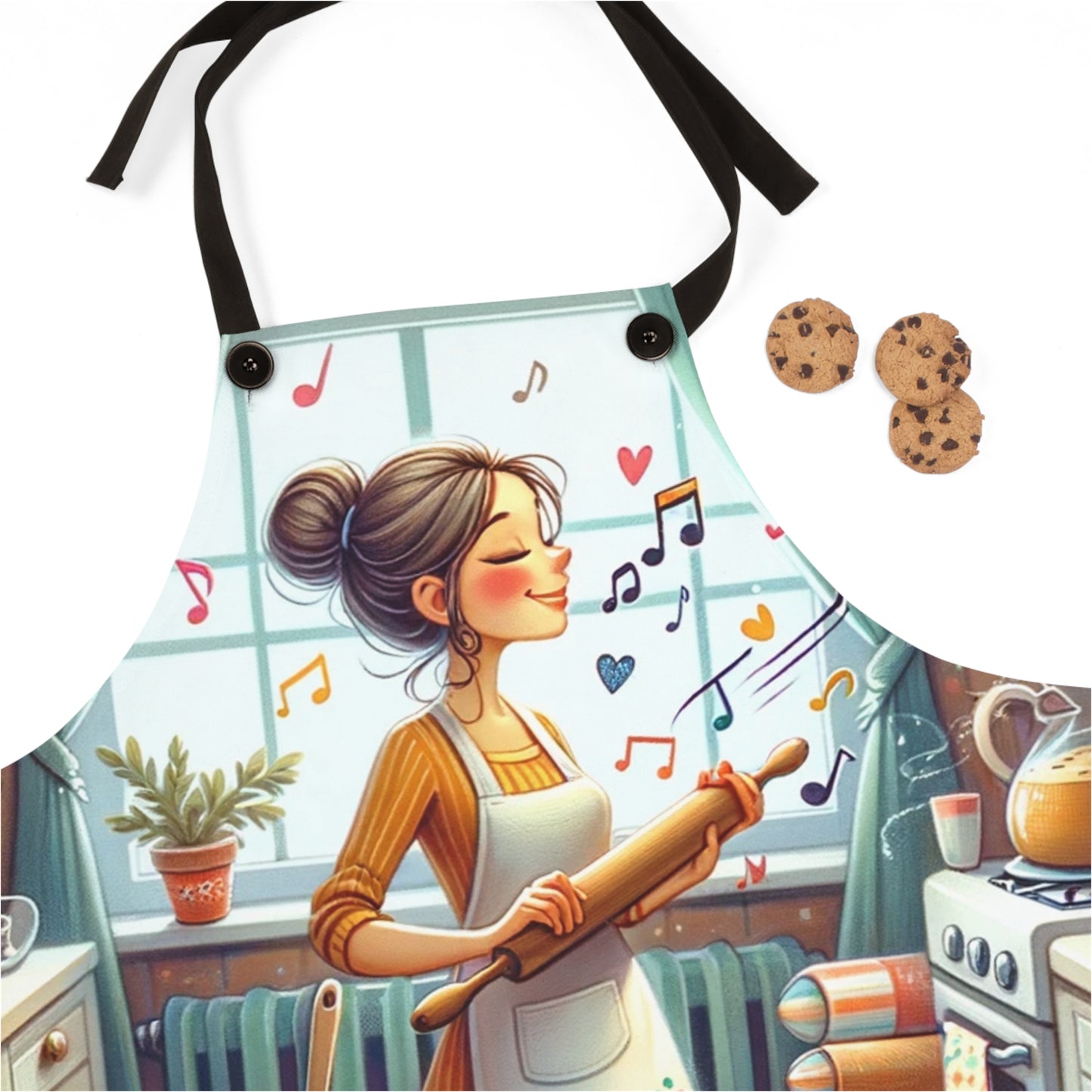 Baking Cookies, Blasting Taylor - Poly Twill Apron (swifties merchandise)