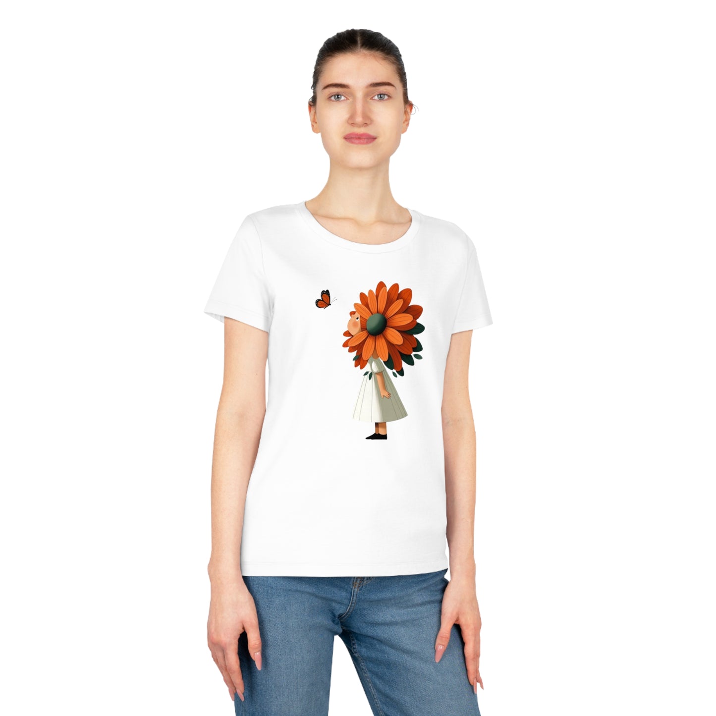 Girl Flower Women T-Shirt