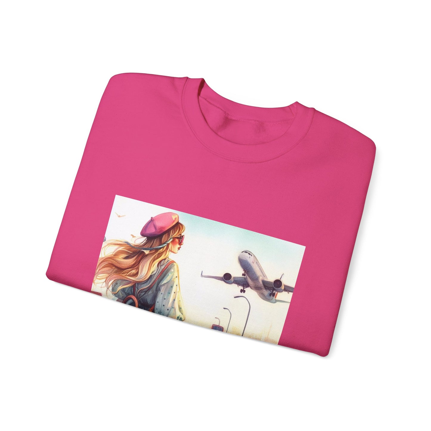 Travel Lover/Girl and Plain - Unisex Heavy Blend™ Crewneck Sweatshirt