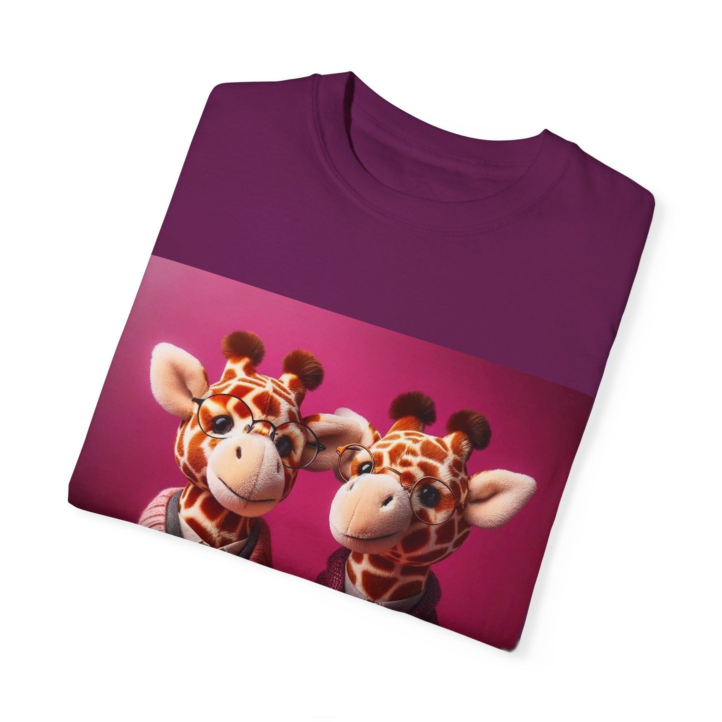 Giraffe Familiy Magenta mode - Unisex T-shirt