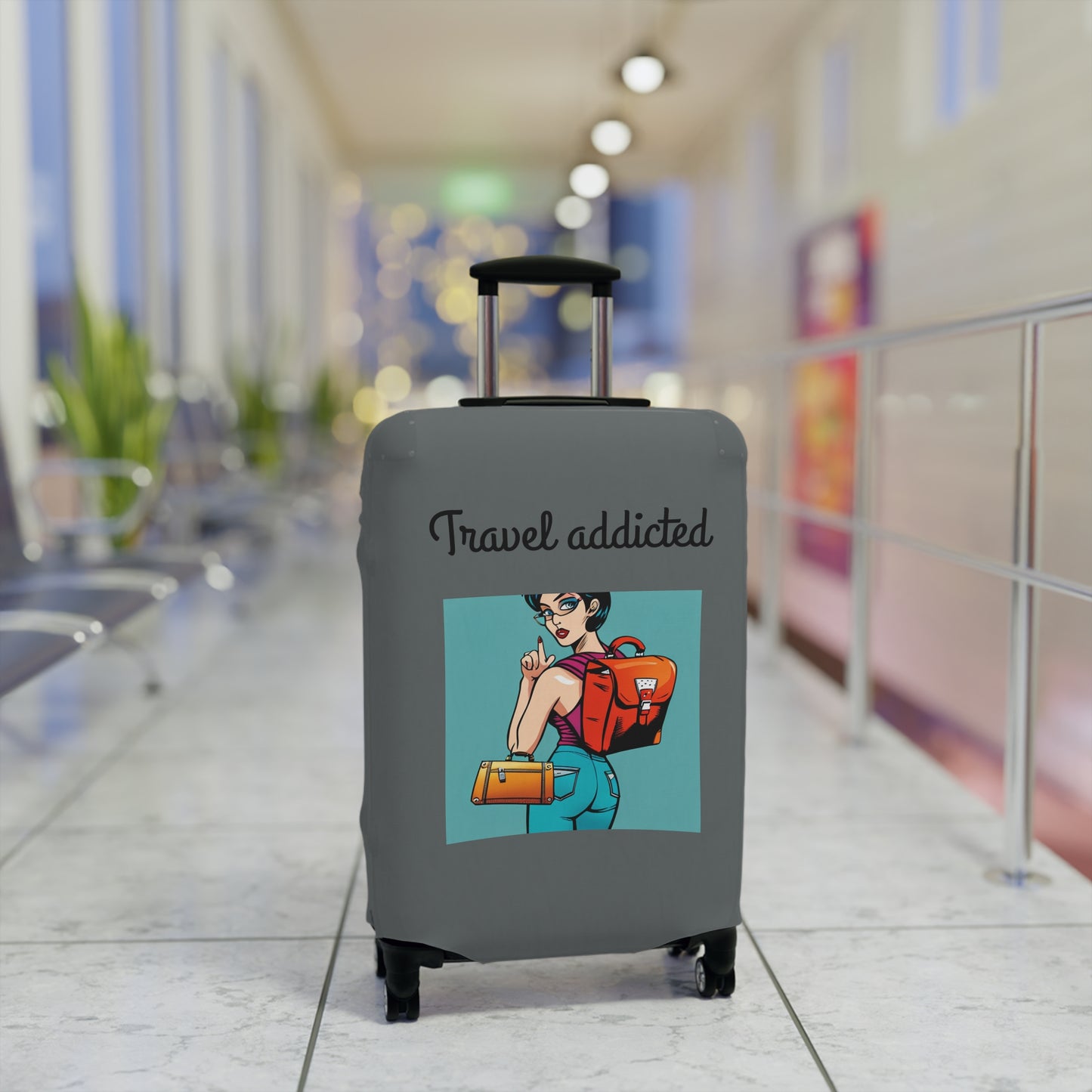 Travel addicted  Luggage Cover