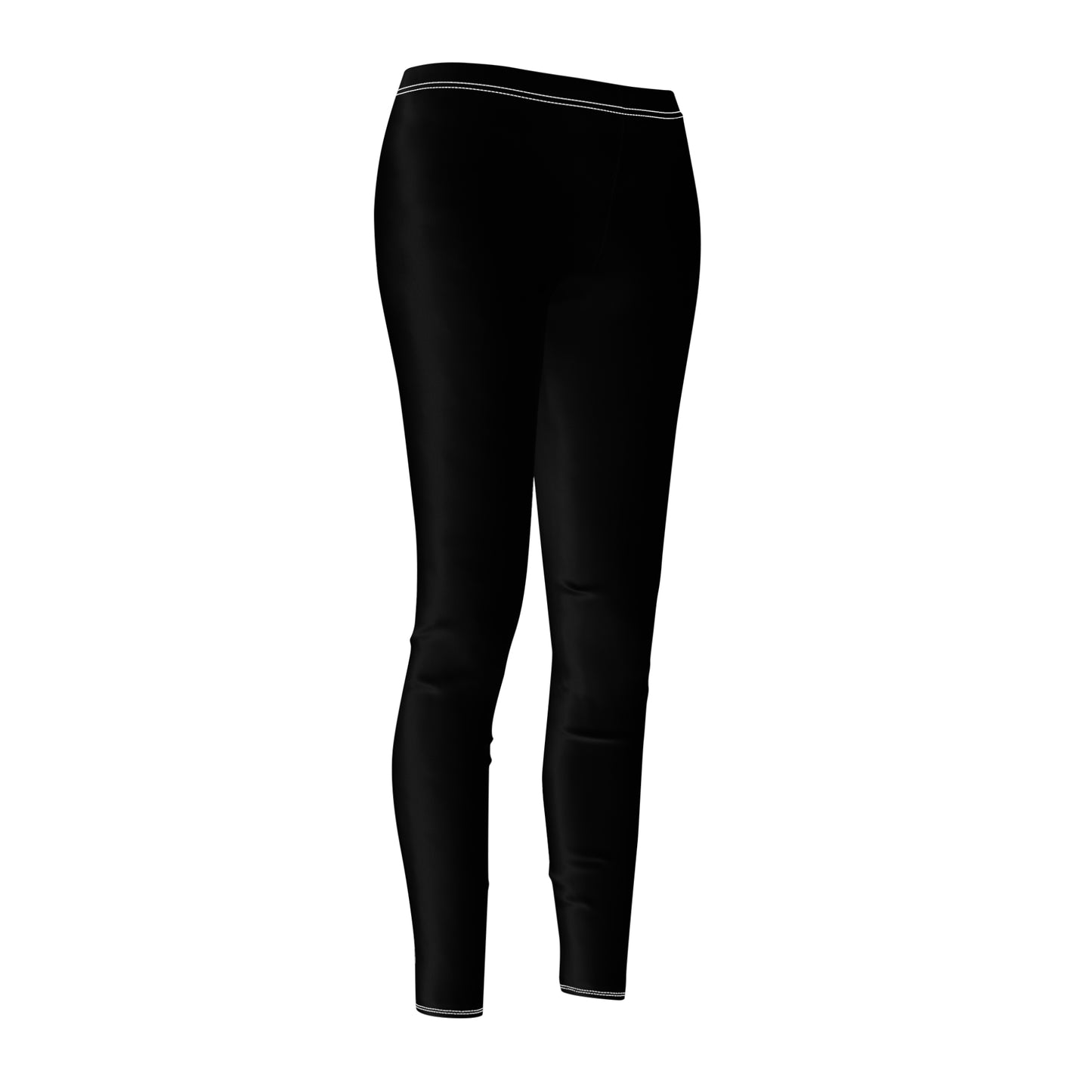 Women's Cut & Sew Casual Black Leggings (AOP)