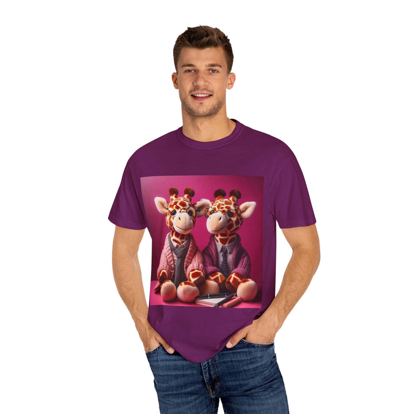 Giraffe Familiy Magenta mode - Unisex T-shirt