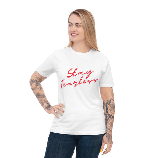 Stay Fearless White T-shirt, Oversize Tee, Concert Tee