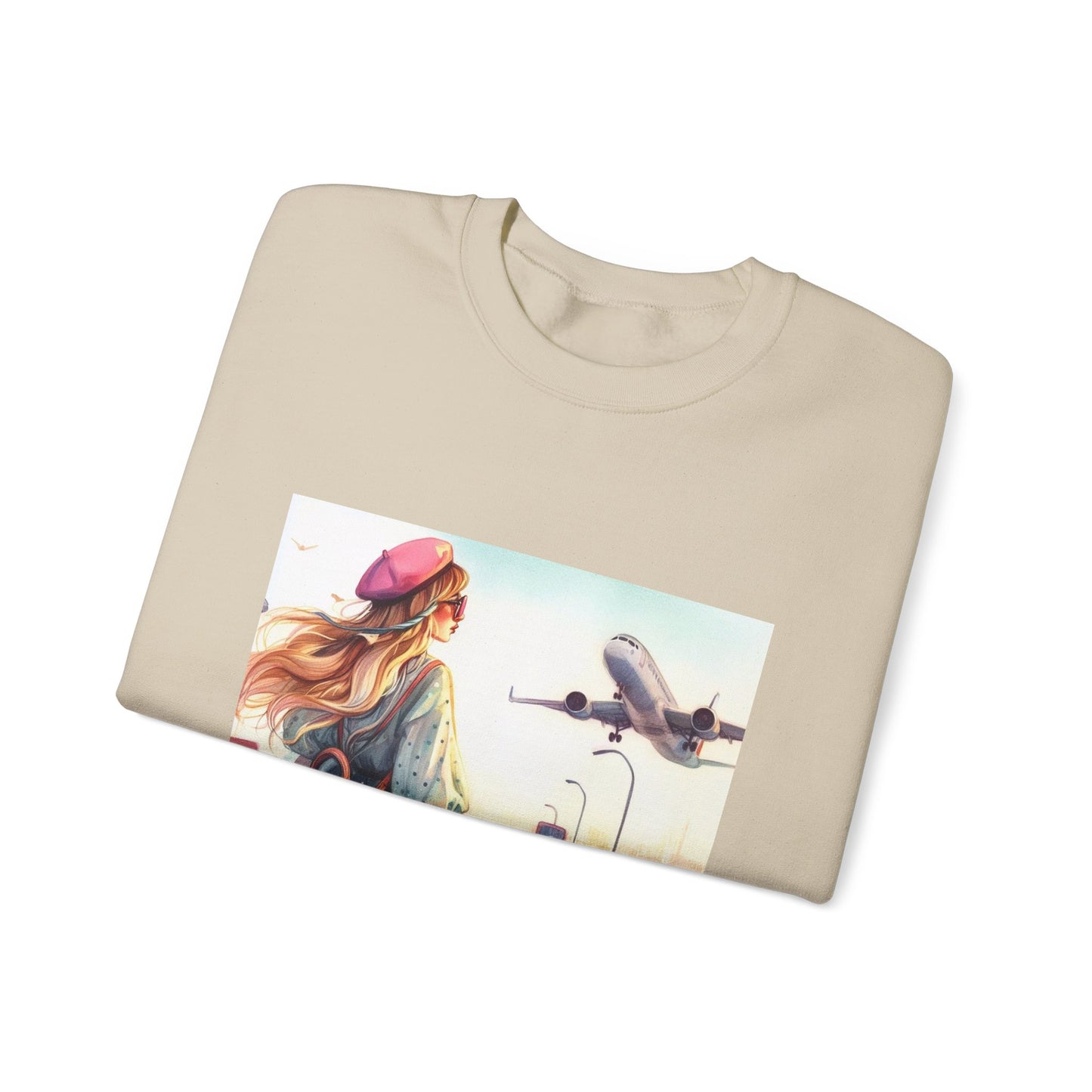 Travel Lover/Girl and Plain - Unisex Heavy Blend™ Crewneck Sweatshirt