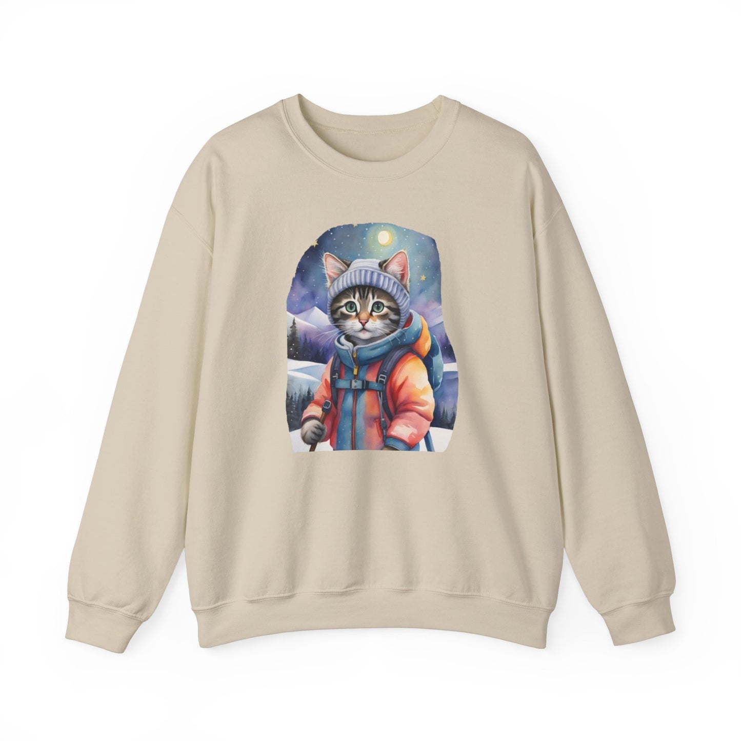 Cat in Snow - Unisex Heavy Blend™ Crewneck Sweatshirt