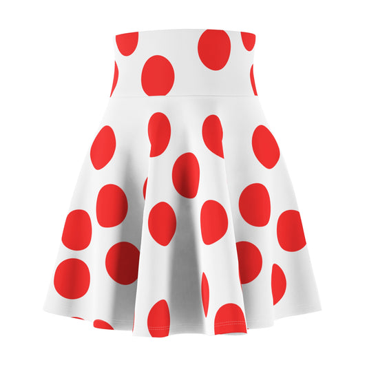 Women's White Skirt whith Red Dots