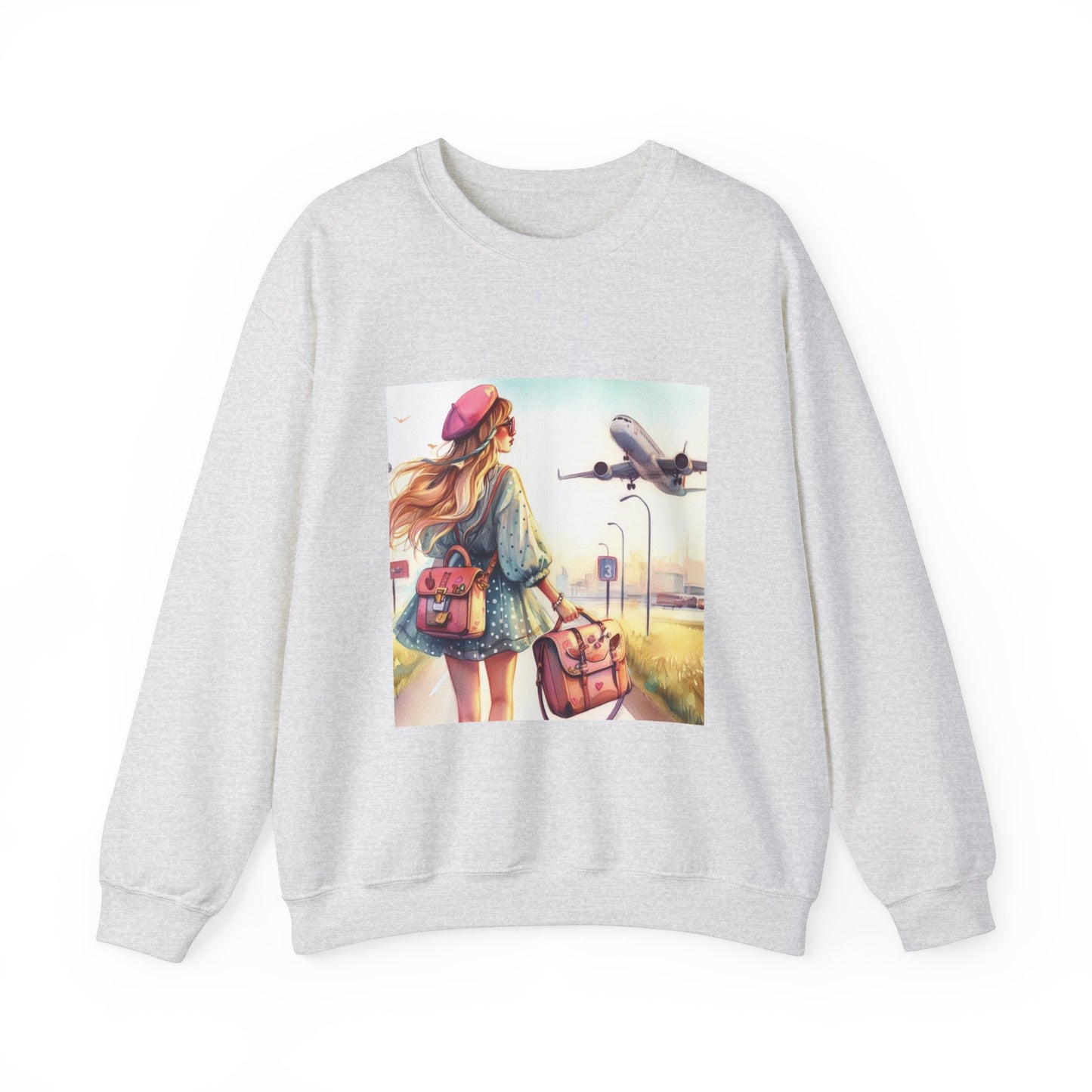 Travel Lover/Girl and Plain - Unisex Heavy Blend™ Crewneck Sweatshirt