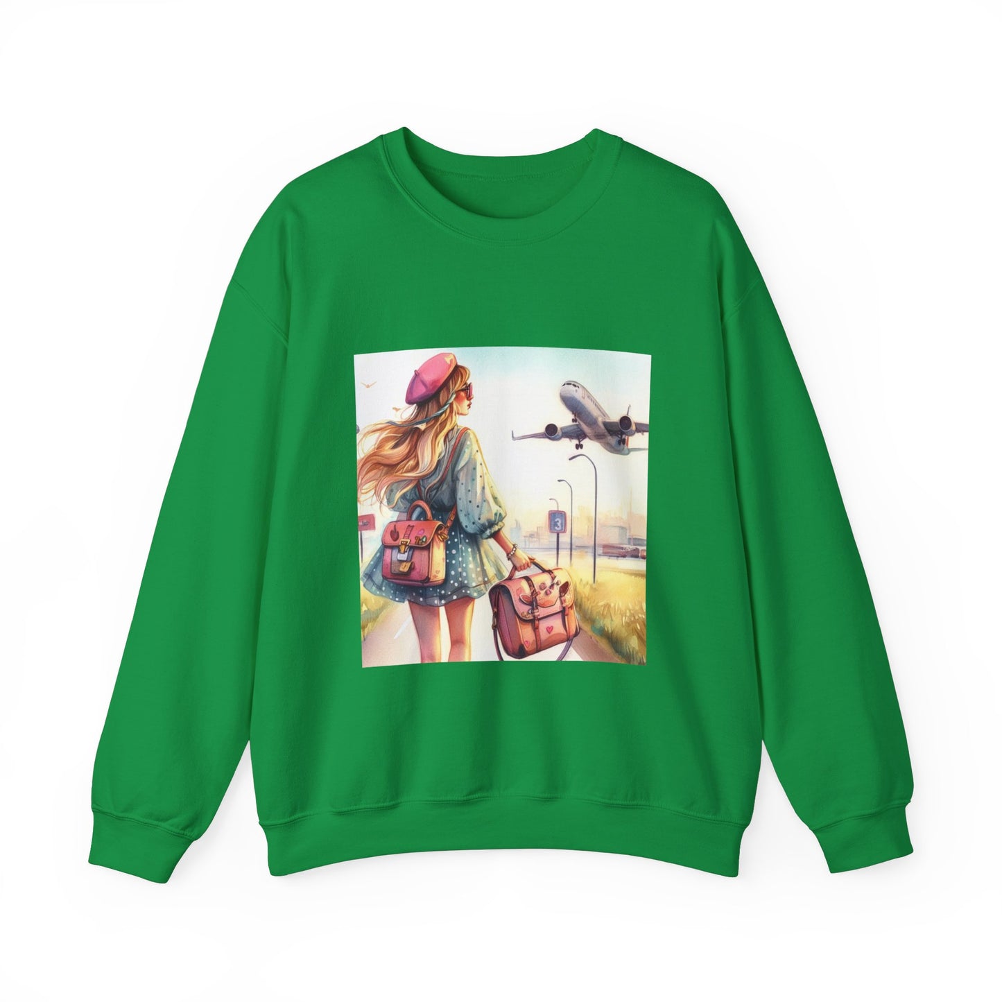 Travel Lover/Girl and Plain - Unisex Heavy Blend™ Crewneck Sweatshirt