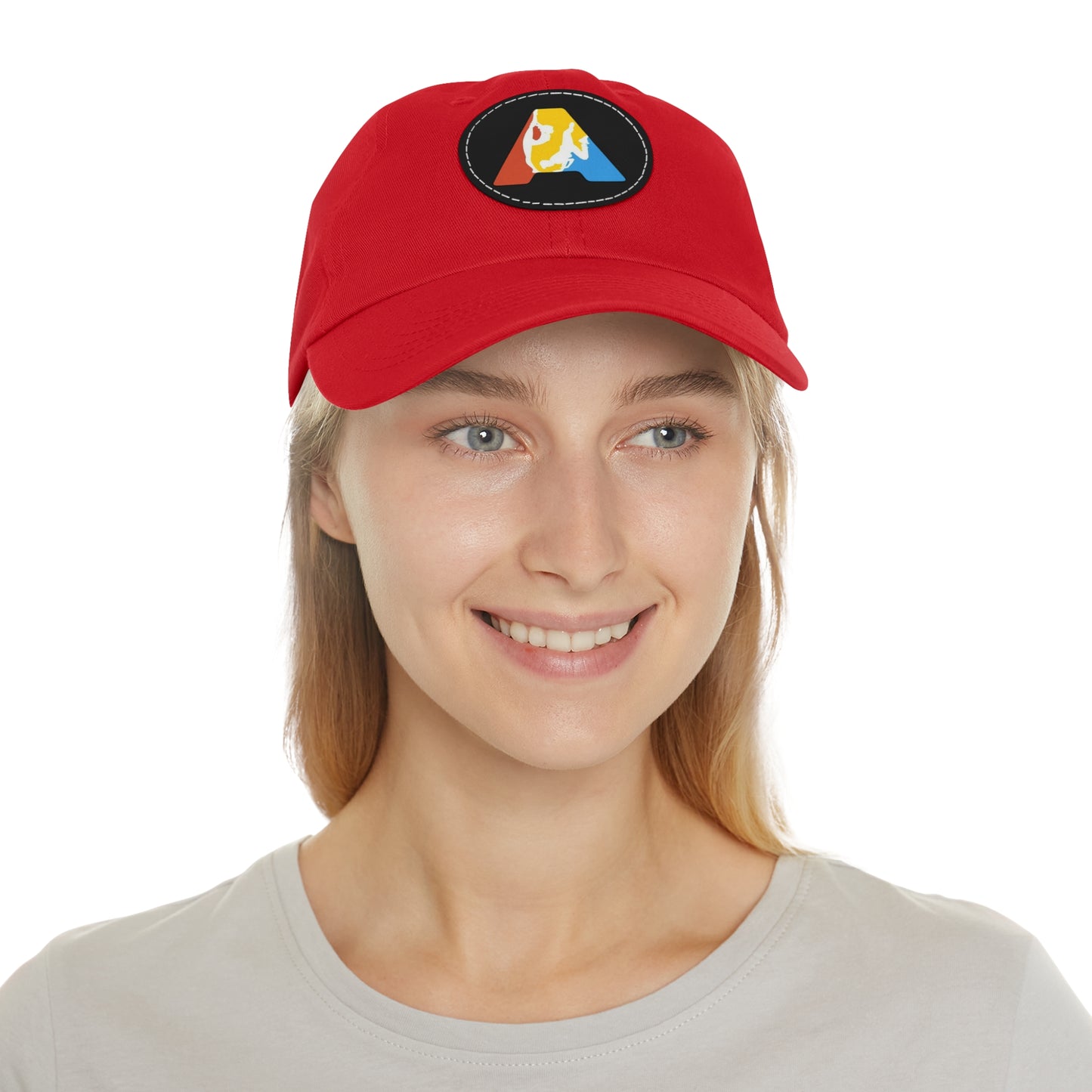 Mom&Dad Hat with Leather Patch (Round - logo imprimat) - Academia Campionilor suporter