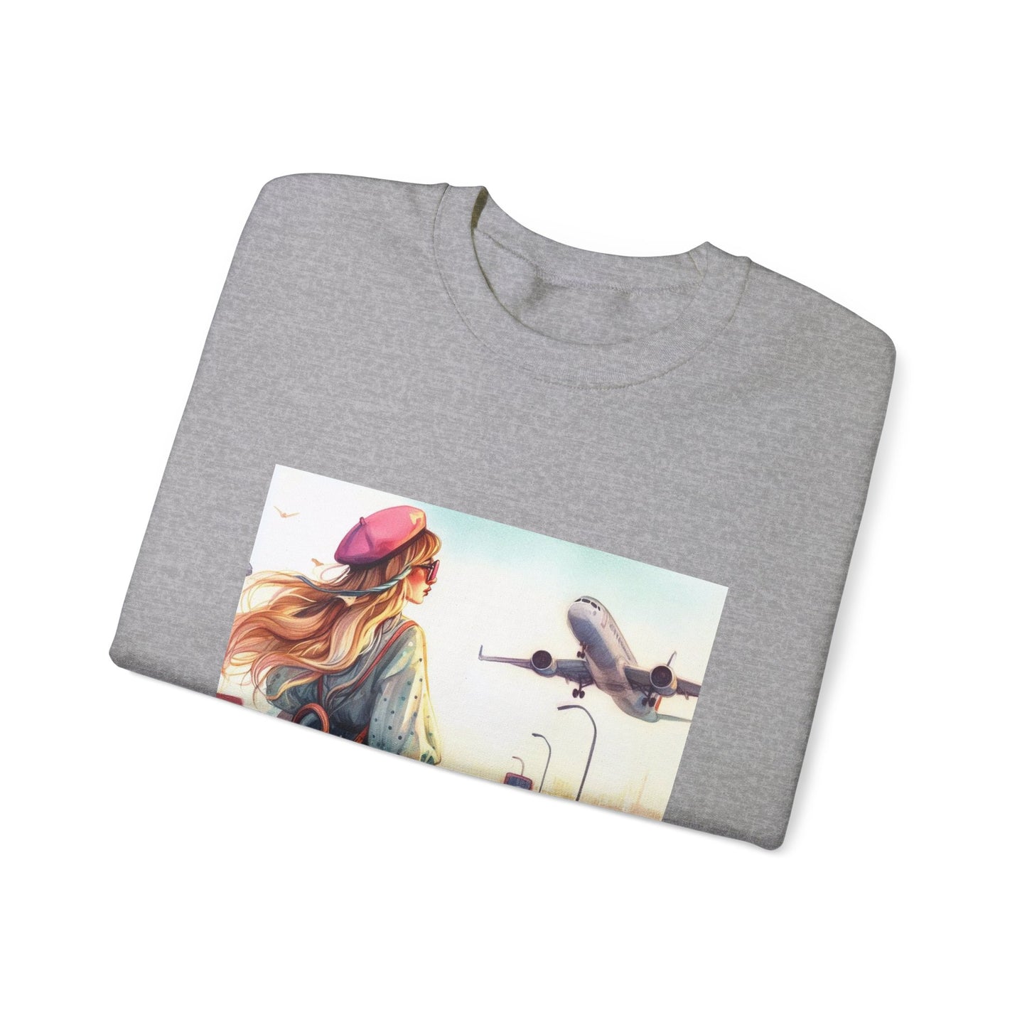 Travel Lover/Girl and Plain - Unisex Heavy Blend™ Crewneck Sweatshirt