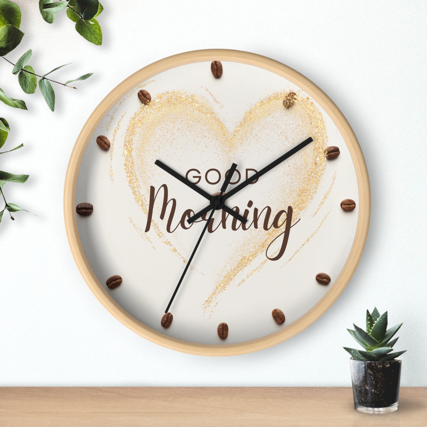 Love&Coffee Wall Clock/Coffee addicted/In Love Forever