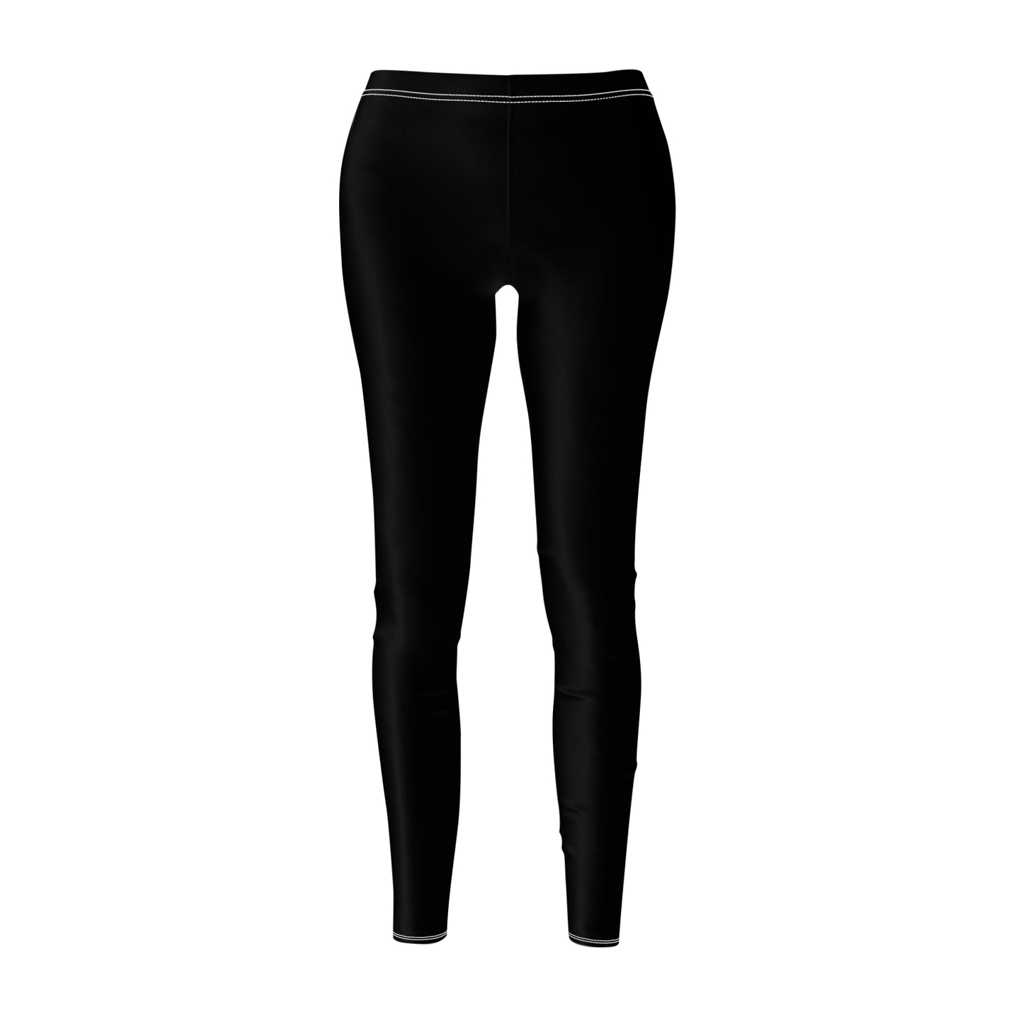 Women's Cut & Sew Casual Black Leggings (AOP)