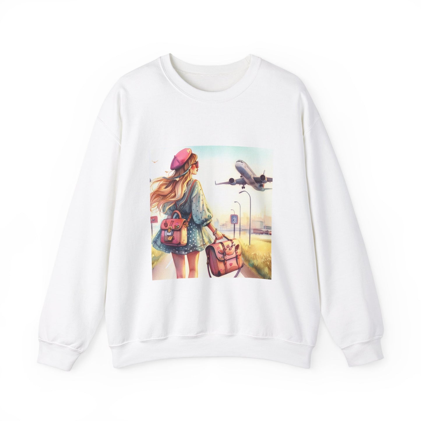 Travel Lover/Girl and Plain - Unisex Heavy Blend™ Crewneck Sweatshirt