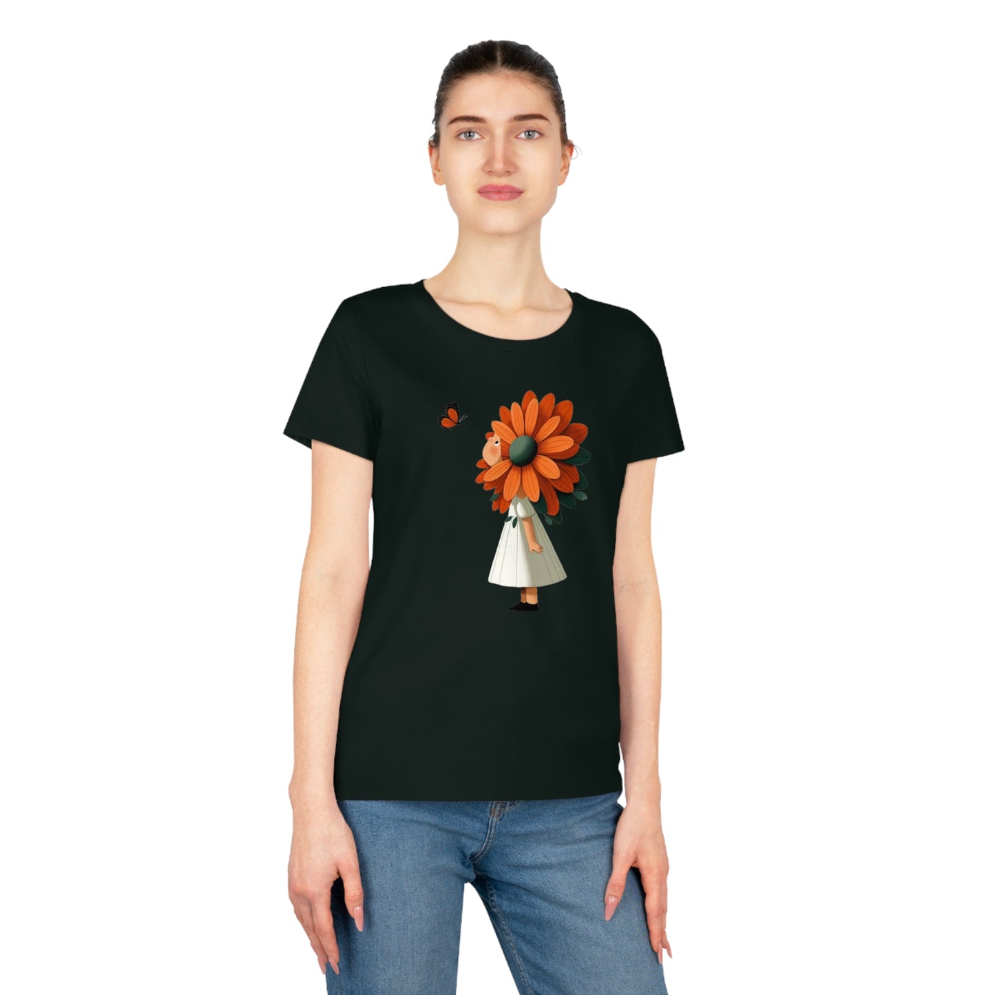 Girl Flower Women T-Shirt