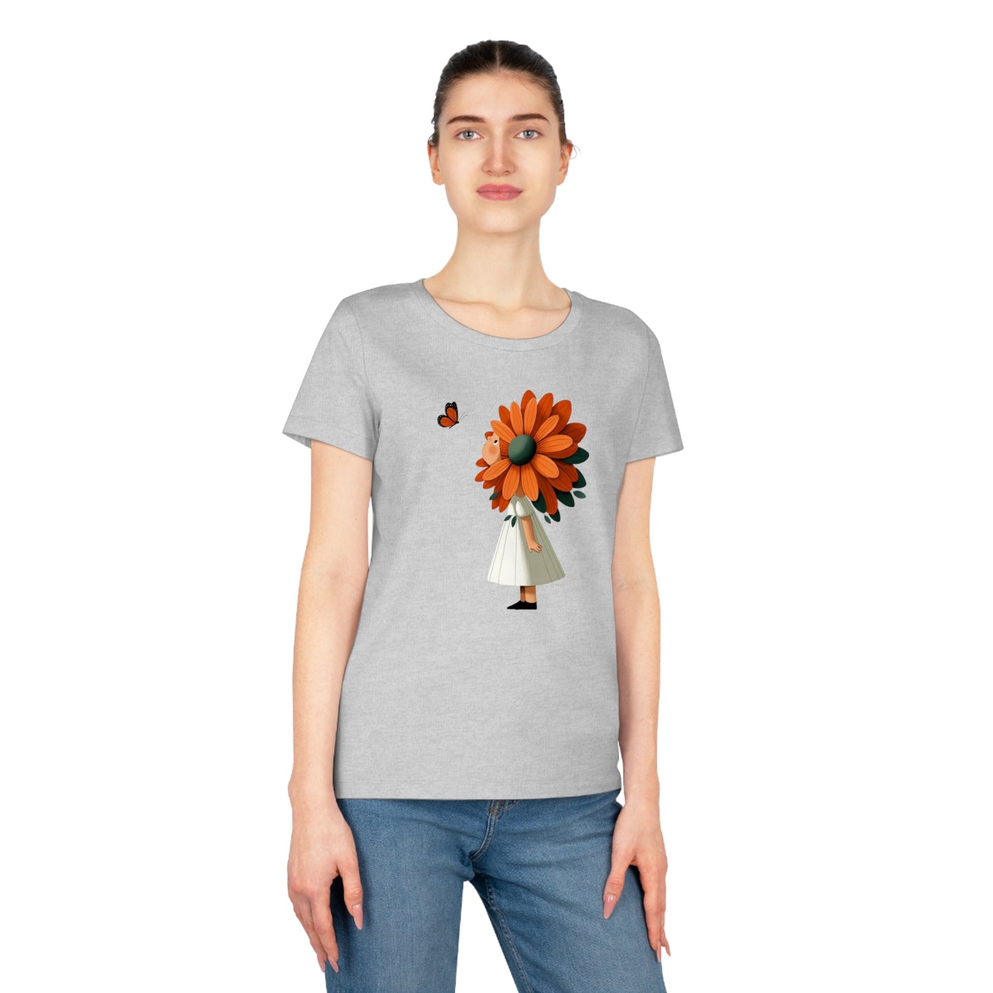 Girl Flower Women T-Shirt