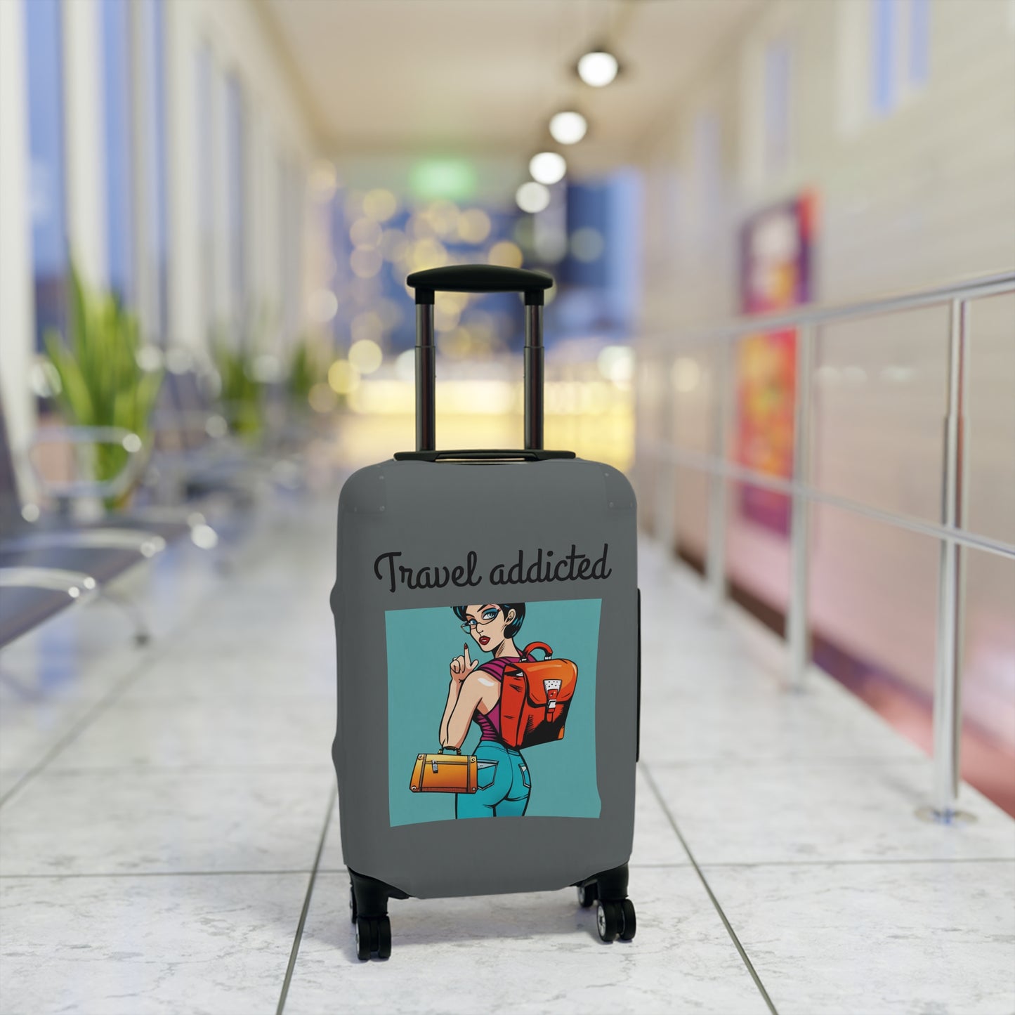 Travel addicted  Luggage Cover