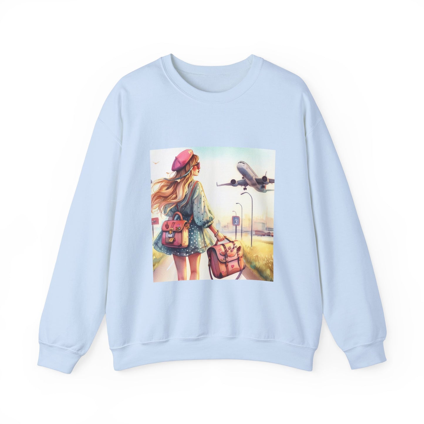 Travel Lover/Girl and Plain - Unisex Heavy Blend™ Crewneck Sweatshirt