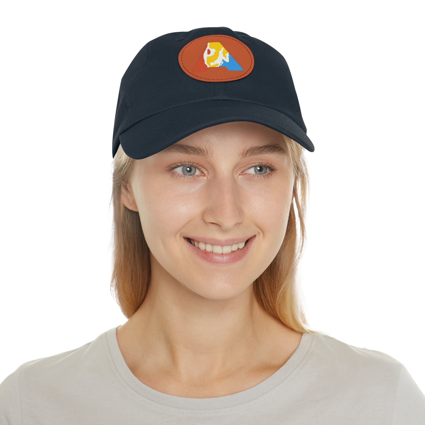 Mom&Dad Hat with Leather Patch (Round - logo imprimat) - Academia Campionilor suporter