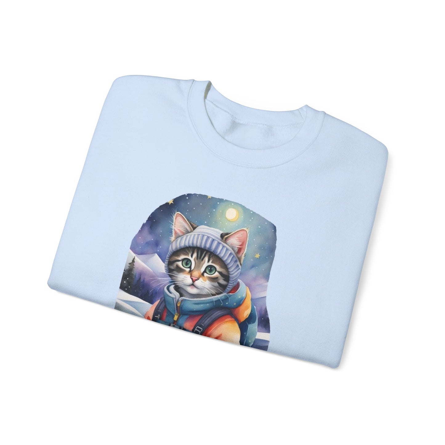 Cat in Snow - Unisex Heavy Blend™ Crewneck Sweatshirt