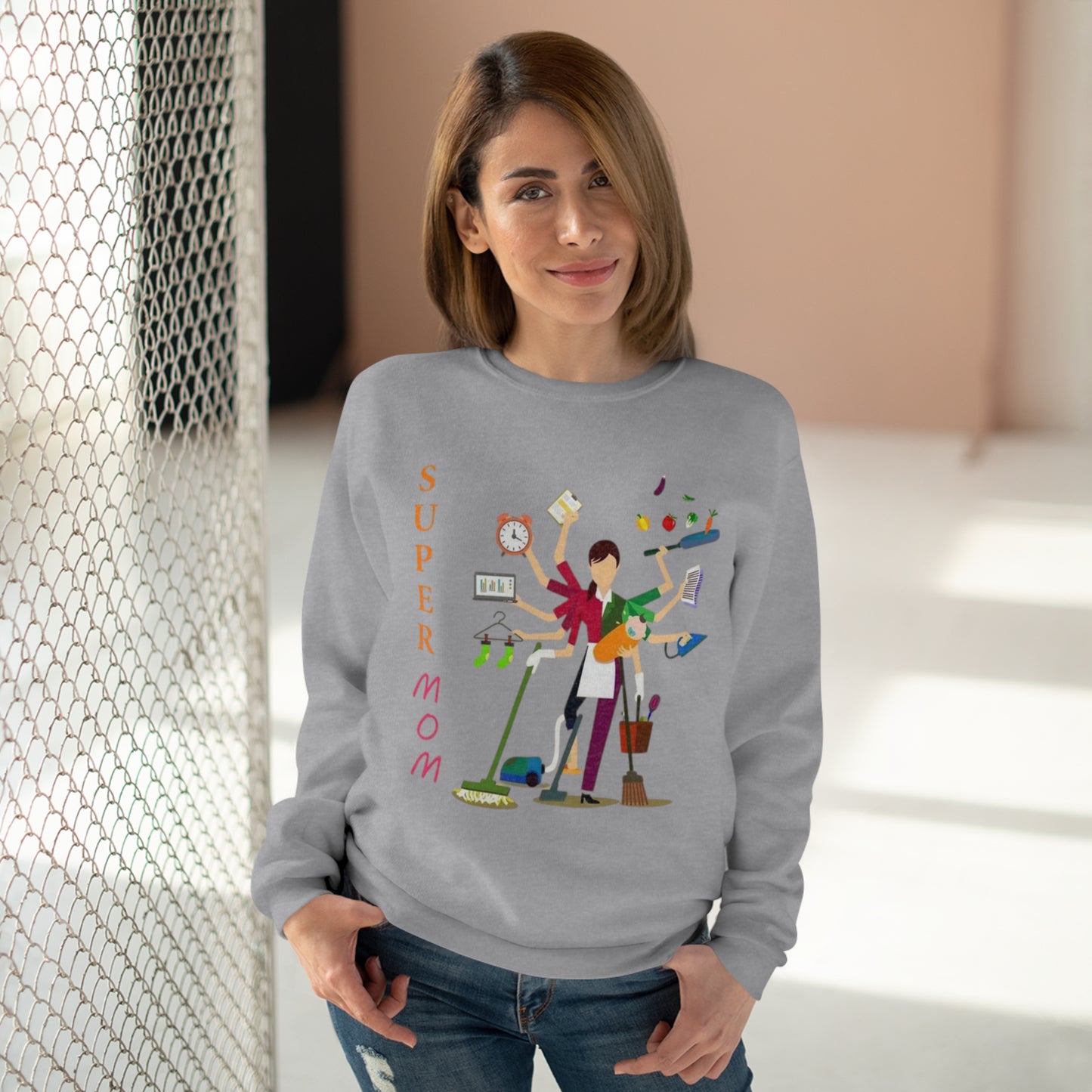 Super MoM - Unisex Crew Neck Sweatshirt (EU)